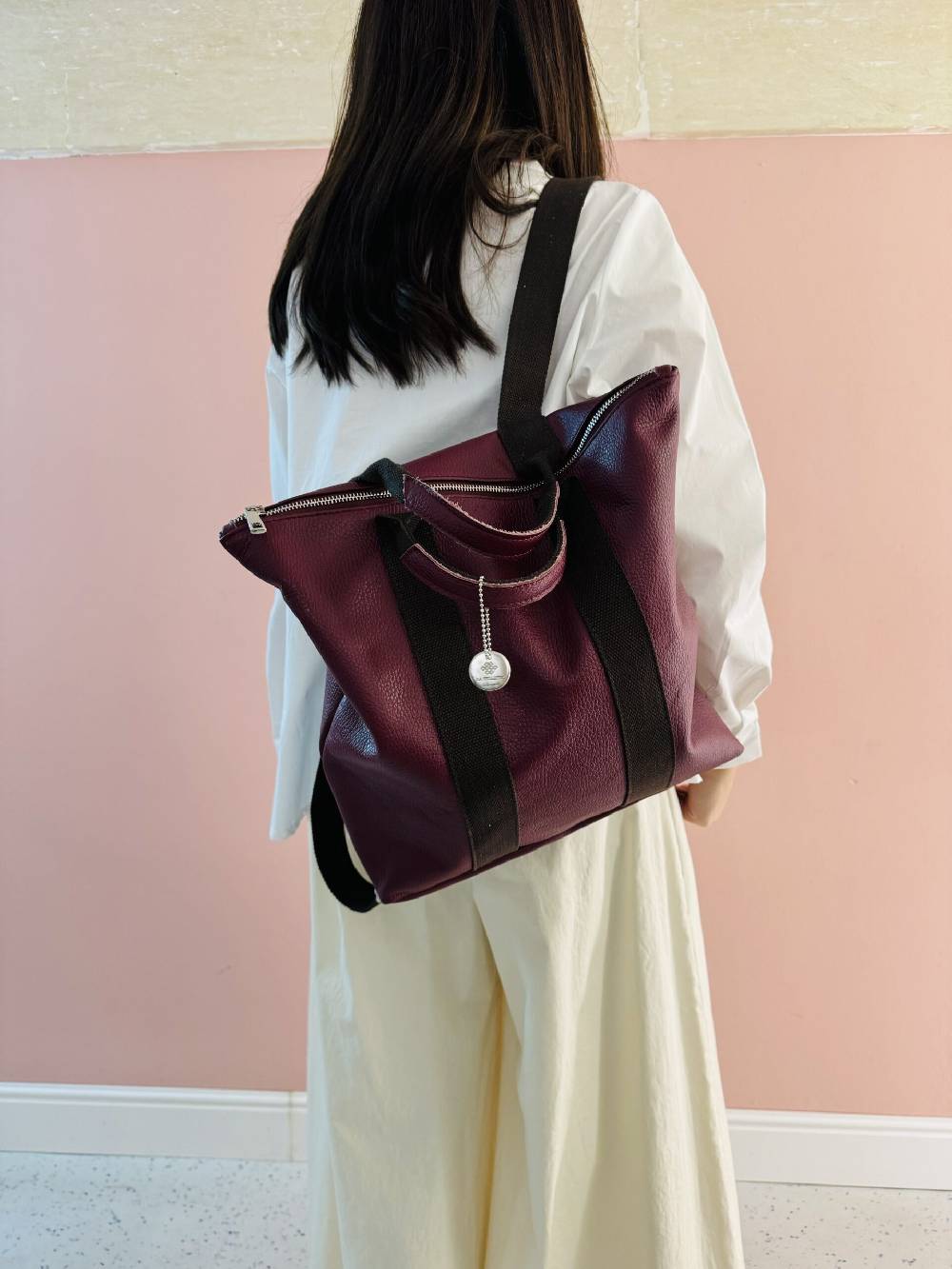 La Sellerie Zaino Borsa Milano PURPLE Sconto