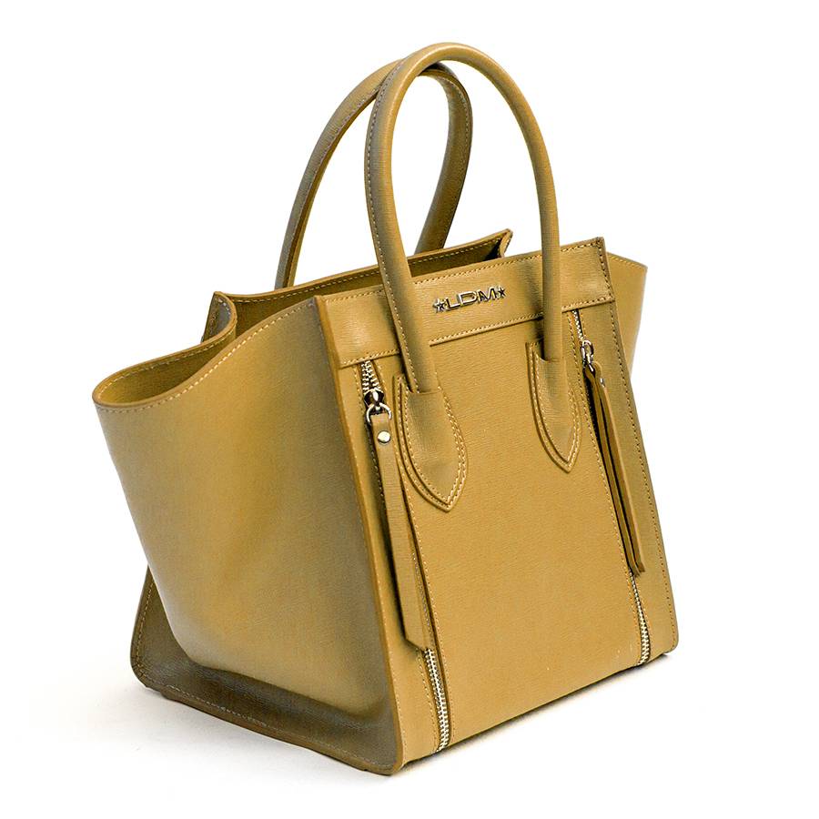 Laura Di Maggio ALIA – Borsa a trapezio in pelle saffiano senape Convenienza