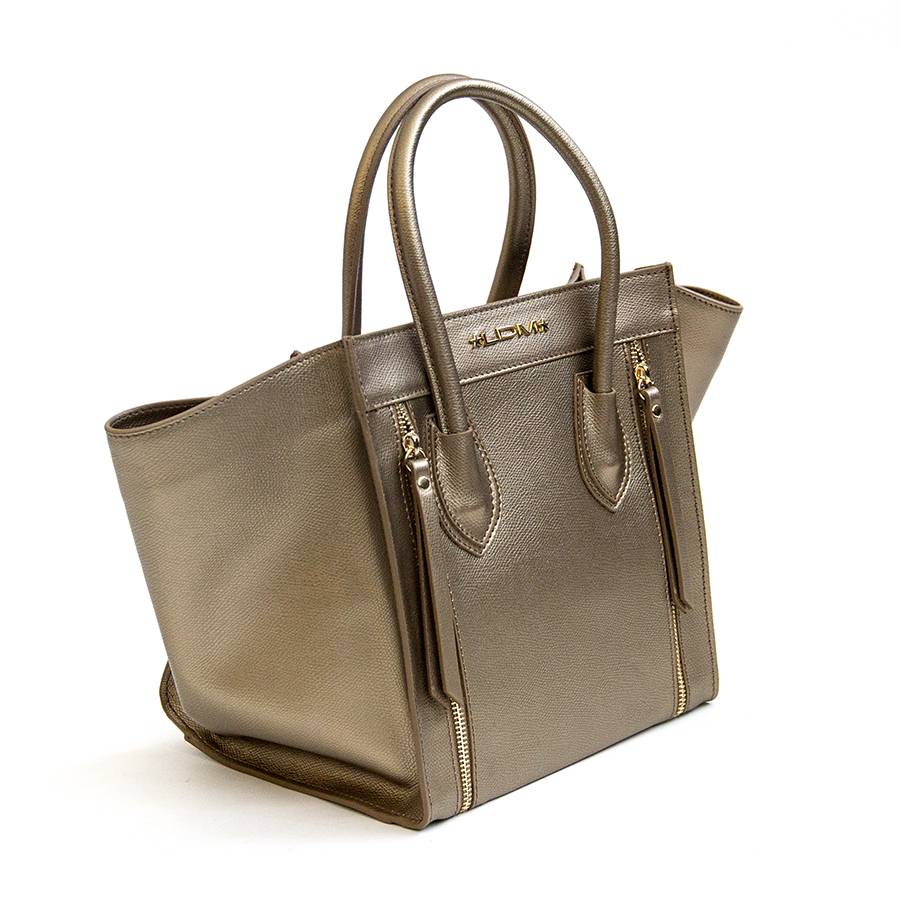 Laura Di Maggio ALIA – Borsa a trapezio in pelle saffiano bronzo Sconto