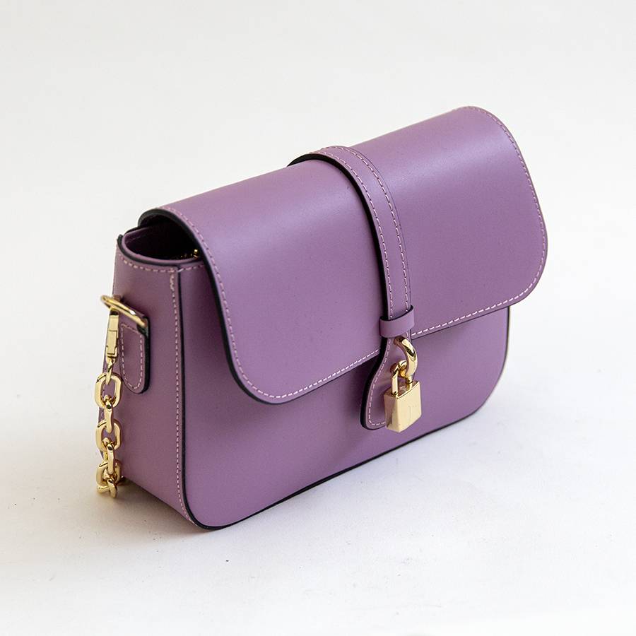 Laura Di Maggio DEA – Postina in pelle elegant lilla Saldi Di Fabbrica