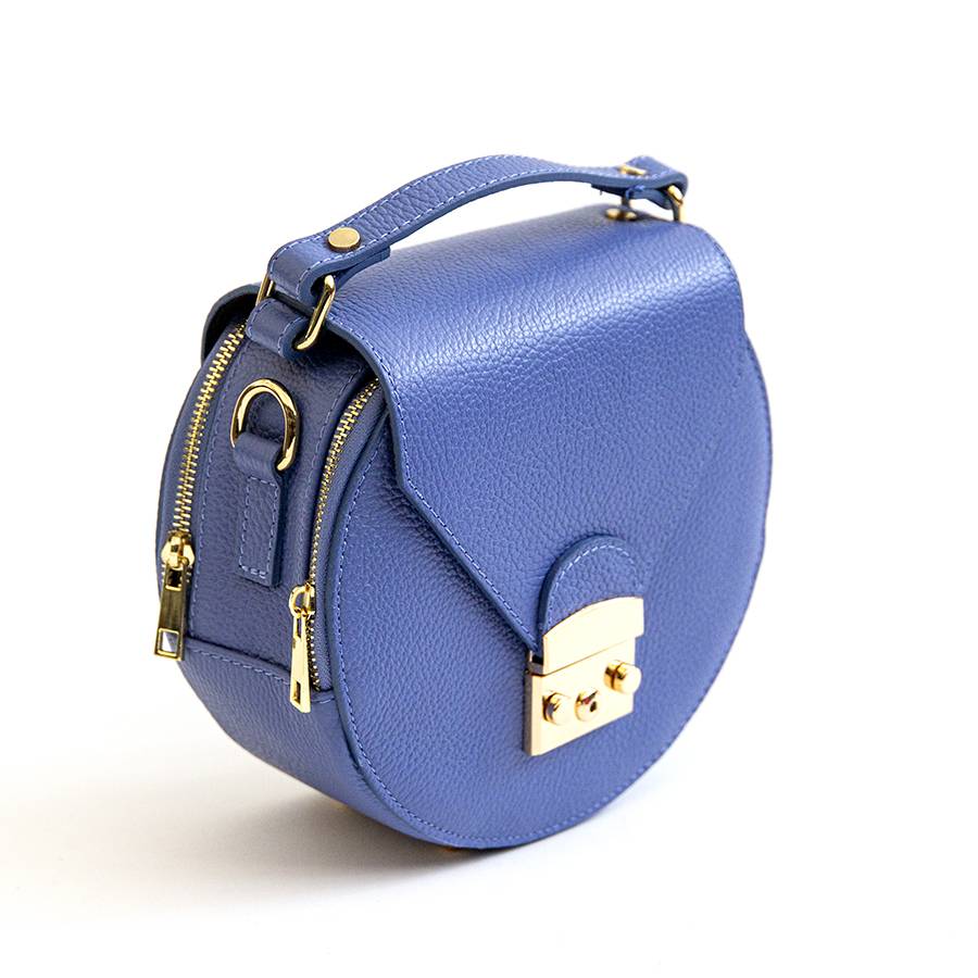Laura Di Maggio CIRCLE – Borsa tonda in pelle glicine Vendite Flash