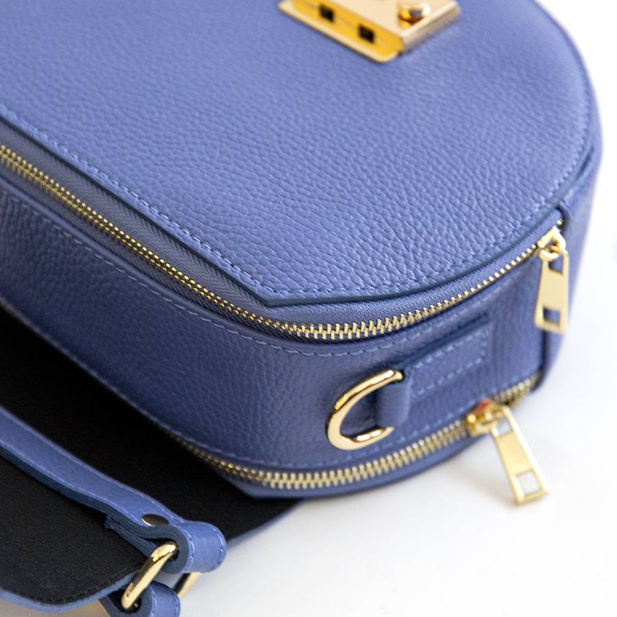 Laura Di Maggio CIRCLE – Borsa tonda in pelle glicine Vendite Flash