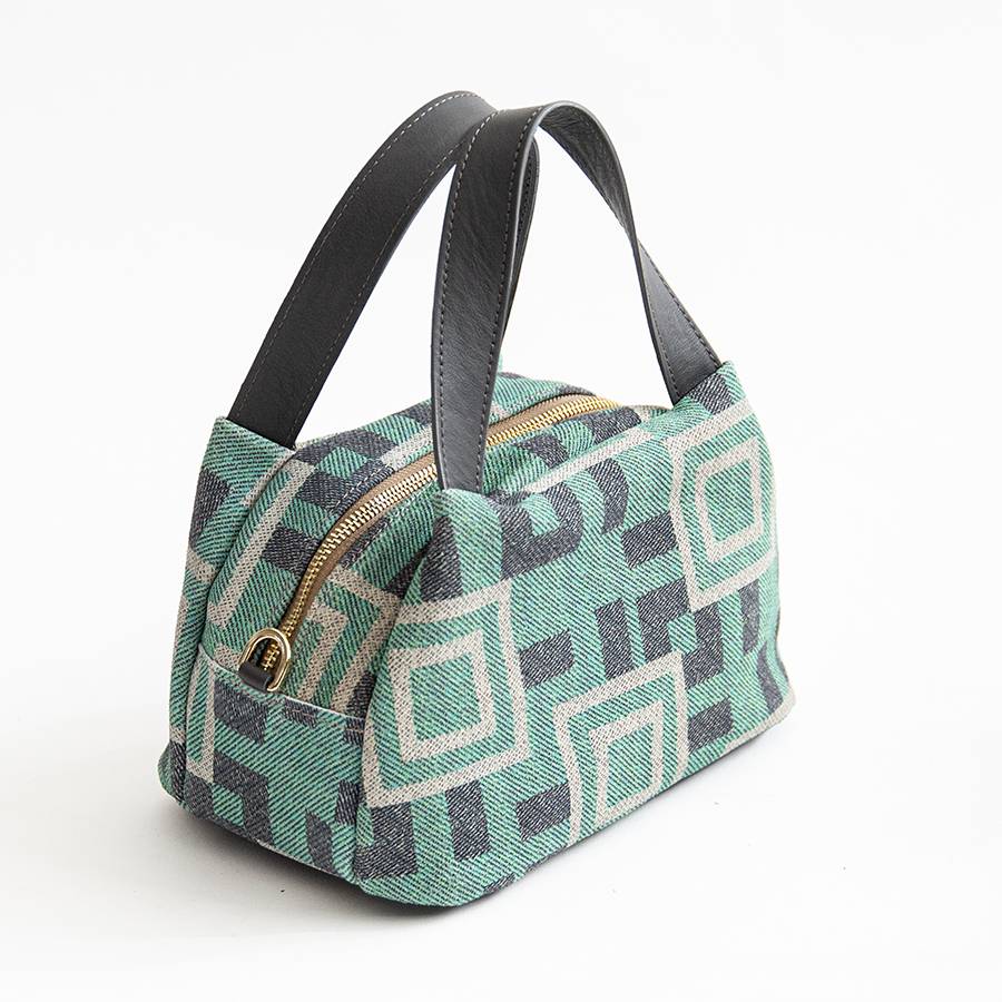 Laura Di Maggio FANTASY – Bauletto in camoscio stampato tiffany Nuova