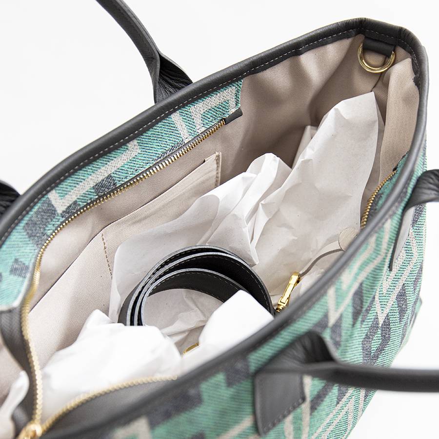 Laura Di Maggio MILANO FANTASY – Borsa in pelle e camoscio stampato tiffany Moda
