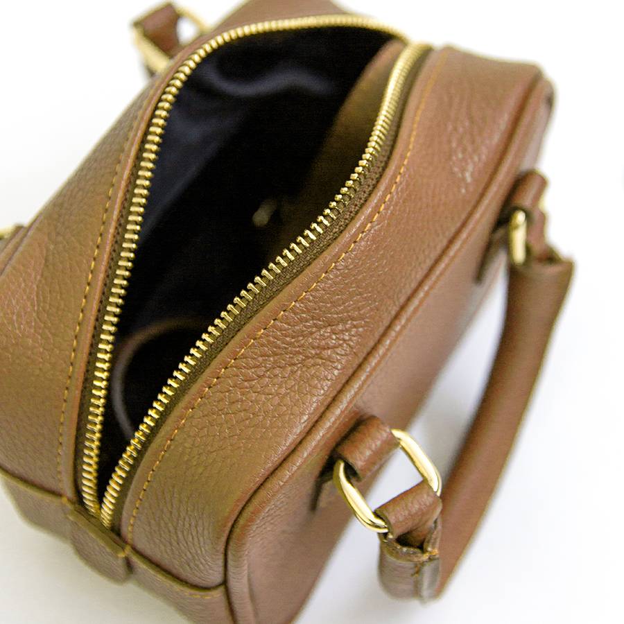 Laura Di Maggio NENA – Miny bauletto in pelle cuoio Italy