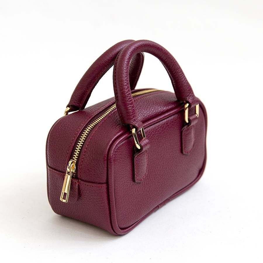 Laura Di Maggio NENA – Miny bauletto in pelle vinaccia 2025
