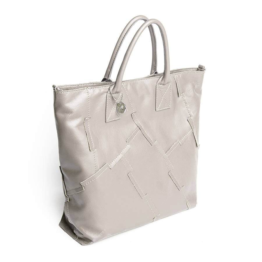 Laura Di Maggio UMA – Tote bag in pelle nappa tortora Nuovo