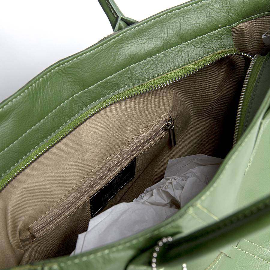 Laura Di Maggio UMA – Tote bag in pelle nappa verde aloe Qualità