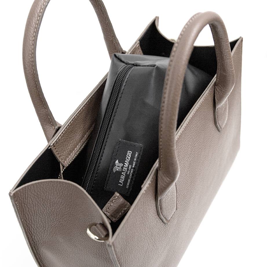 Laura Di Maggio MIRIAM – Borsa in pelle dollaro taupe Promozione Limitata