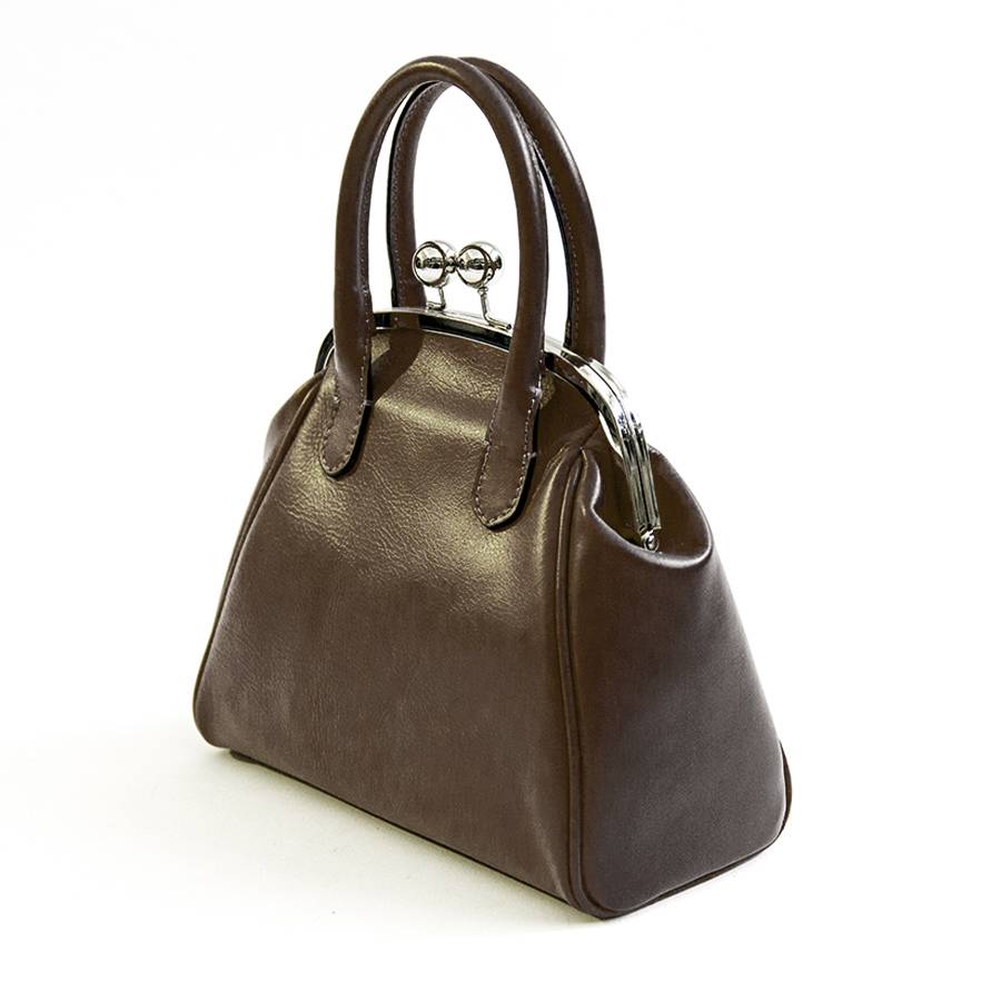 Laura Di Maggio NONNA – Borsa a clutch in nappa testa di moro Sottocosto