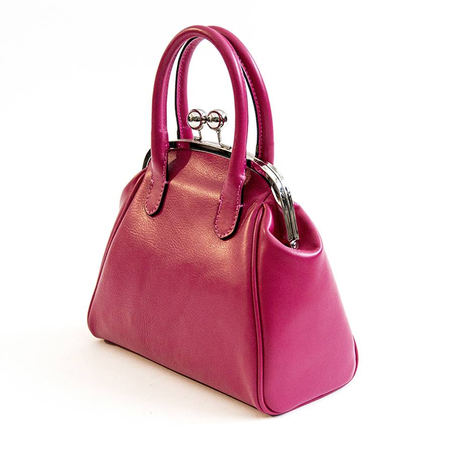 Laura Di Maggio NONNA – Borsa a clutch in nappa fuxia Presa