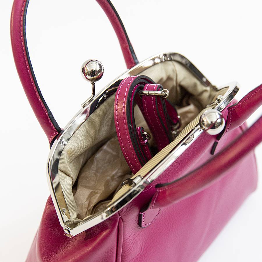 Laura Di Maggio NONNA – Borsa a clutch in nappa fuxia Presa
