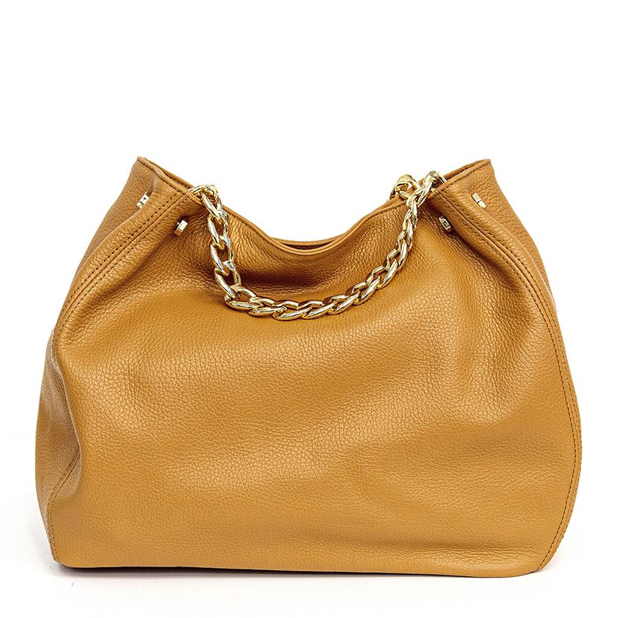 Laura Di Maggio PEACH – borsa a mano con catena in pelle cuoio Saldi