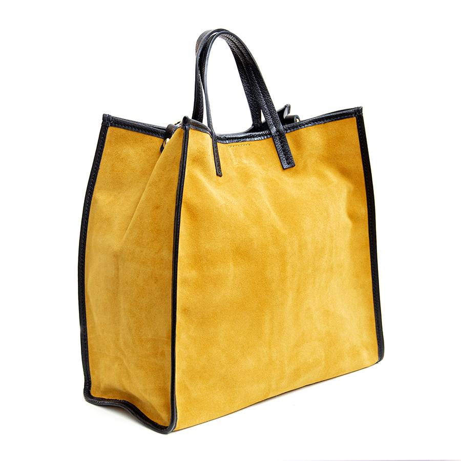 Laura Di Maggio ISABELLA – Shopper in pelle camoscio senape Moda