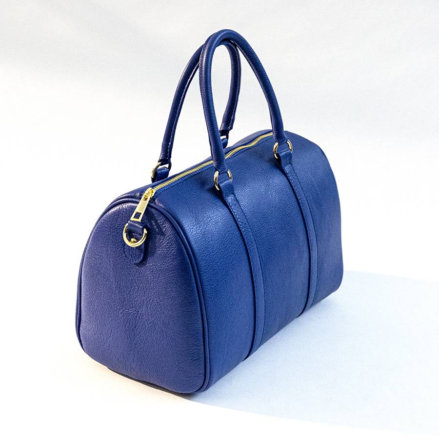 Laura Di Maggio BUBBLE – Bauletto in pelle dollaro blu Nuovo