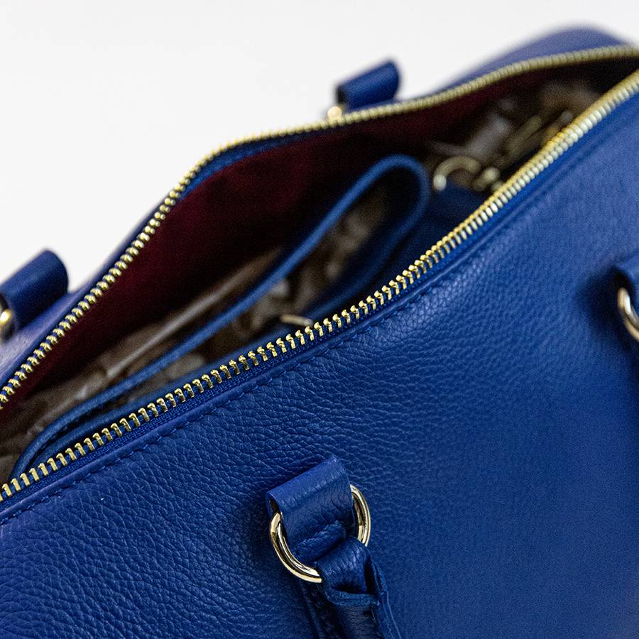 Laura Di Maggio BUBBLE – Bauletto in pelle dollaro blu Nuovo