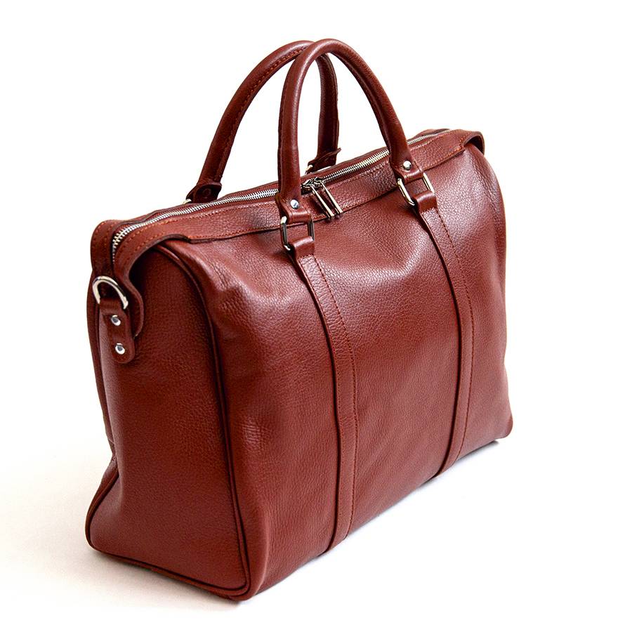 Laura Di Maggio TRAVEL – Borsone in pelle rubino Pezzi Unici
