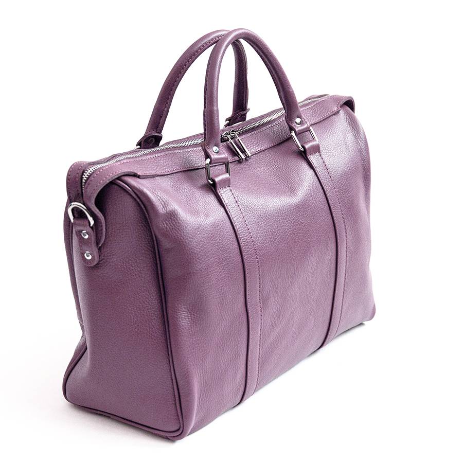 Laura Di Maggio TRAVEL – Borsone in pelle malva Soddisfazione Garantita