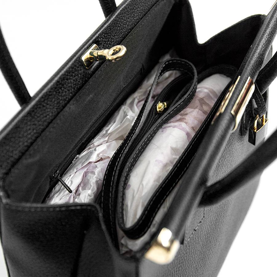 Laura Di Maggio DOCTOR – bauletto in pelle dollaro nero Qualità Garantita