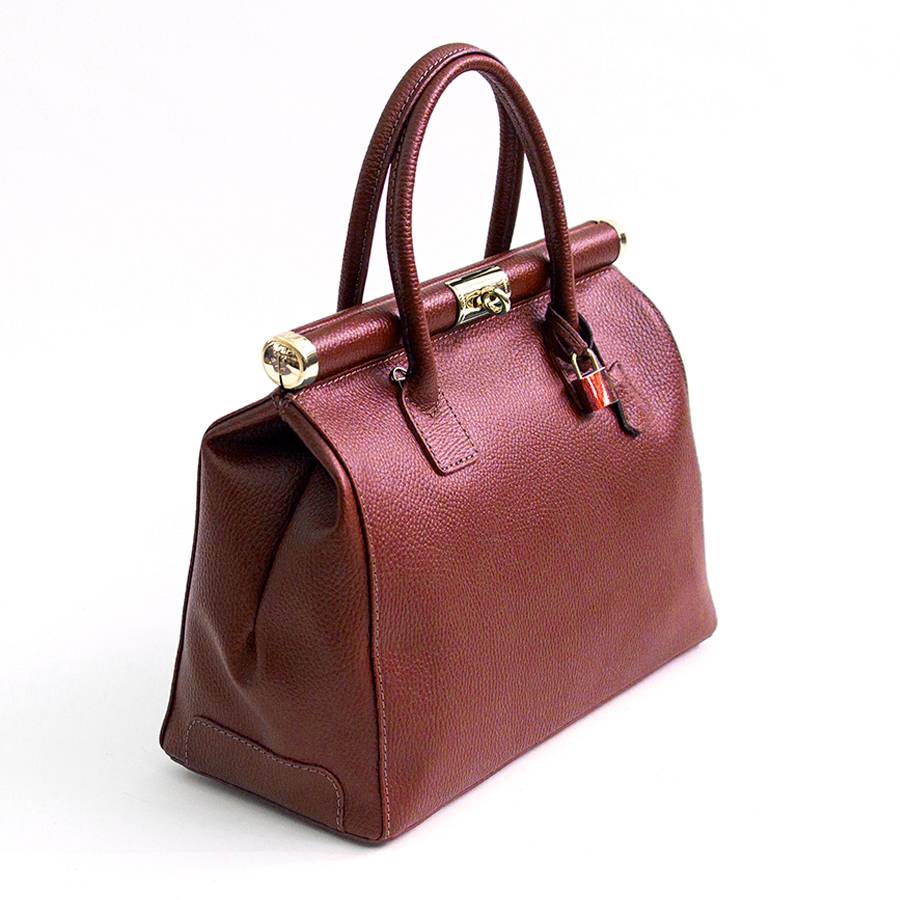 Laura Di Maggio DOCTOR – bauletto in pelle dollaro rubino Negozi Online