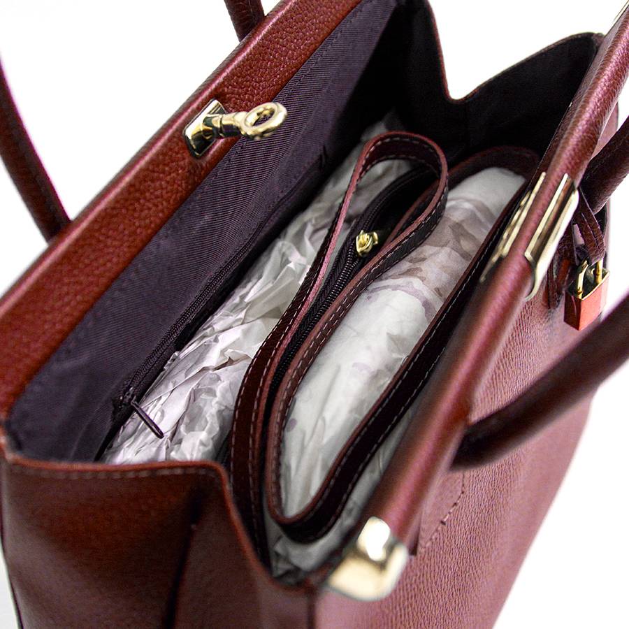 Laura Di Maggio DOCTOR – bauletto in pelle dollaro rubino Negozi Online