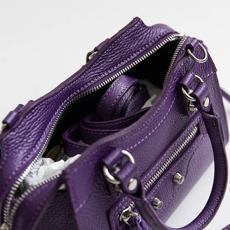 Laura Di Maggio BARCELLONA SMALL – bauletto in pelle viola Acquista Ora