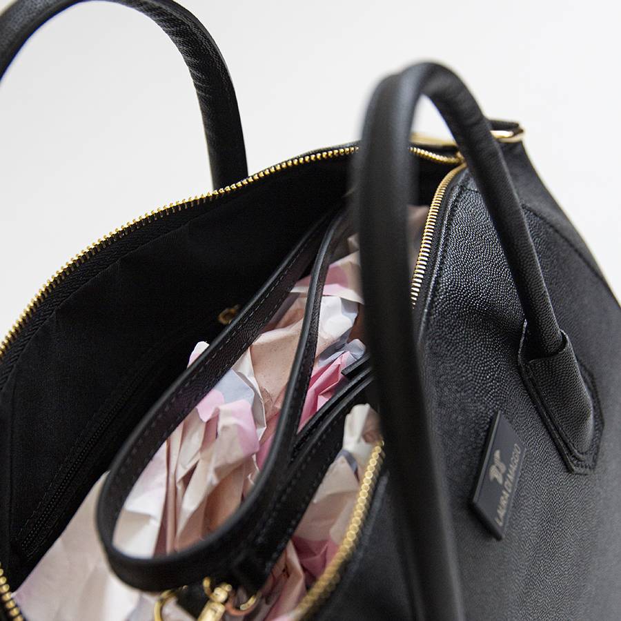 Laura Di Maggio ZAIRA BIG – baulettone in palmellato nero Promozione Limitata