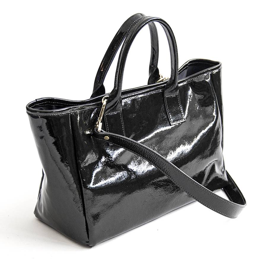 Laura Di Maggio MILANO VERNICE – borsa in pelle verniciata nera Novità