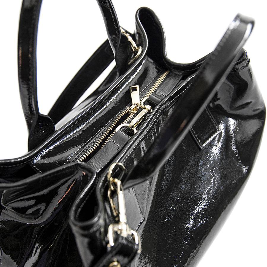 Laura Di Maggio MILANO VERNICE – borsa in pelle verniciata nera Novità