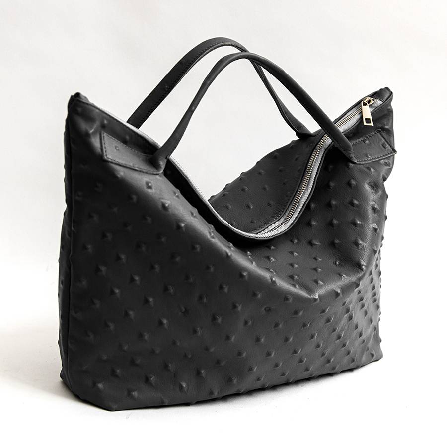Laura Di Maggio BIKER – borsa in pelle soft stampa chiodo nero Economico