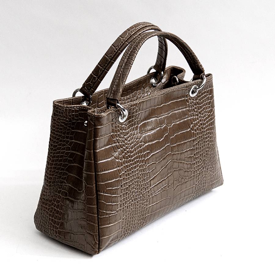 Laura Di Maggio MISTY – bauletto in pelle stampa cocco taupe Hotsell