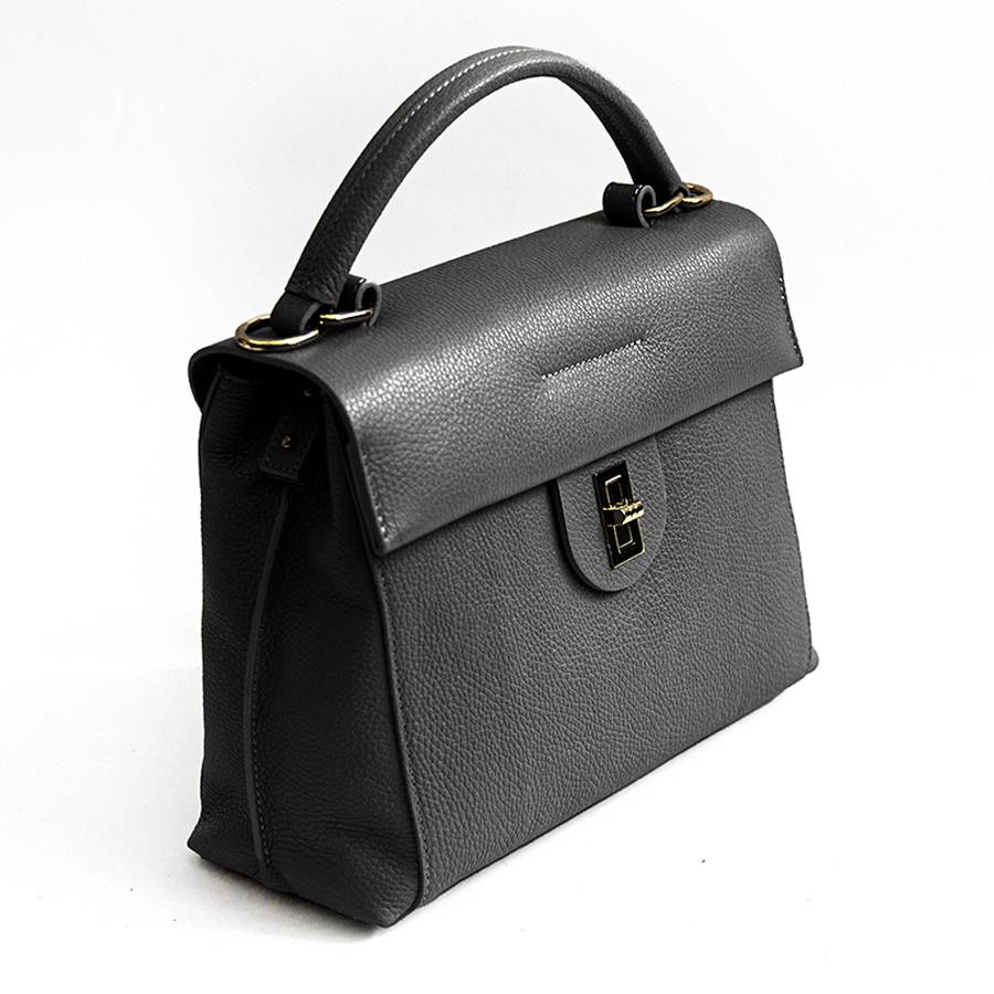 Laura Di Maggio ZELDA – borsa in pelle dollaro nera Vendita Calda