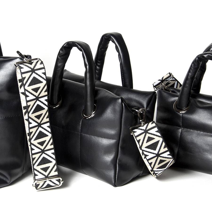 Laura Di Maggio GIOY BIG – Tote bag in nappa trapuntata nera Saldi Di Fabbrica