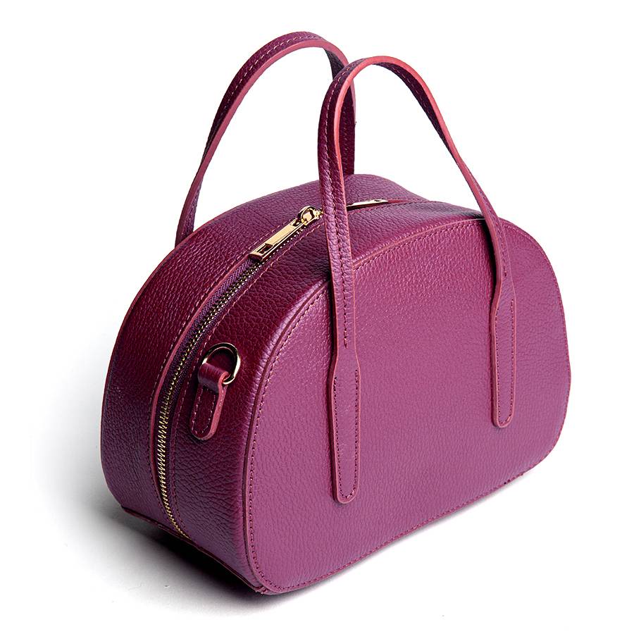 Laura Di Maggio LUNA – Bauletto in pelle dollaro vinaccia Italy