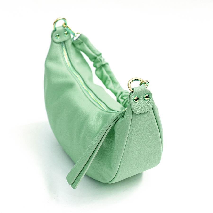 Laura Di Maggio SUSAN – Baguette in pelle verde menta Soddisfazione Garantita