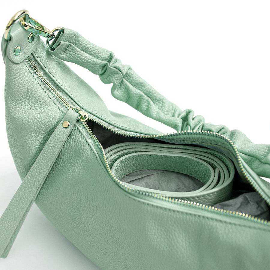 Laura Di Maggio SUSAN – Baguette in pelle verde menta Soddisfazione Garantita