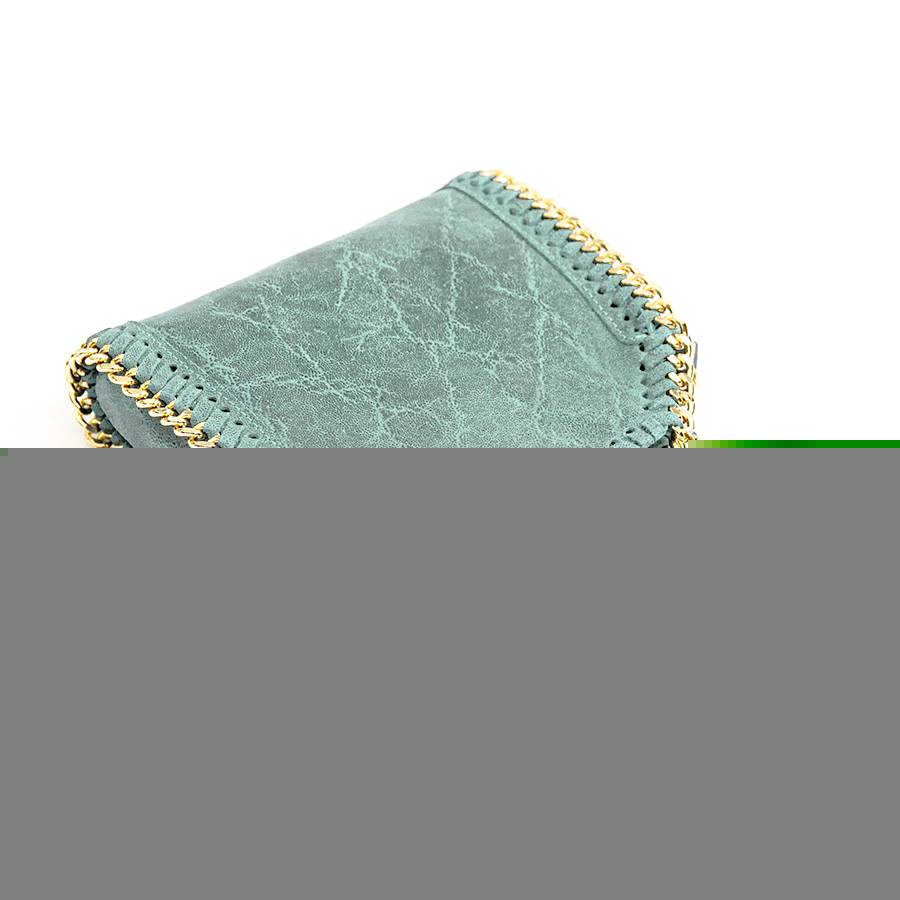 Laura Di Maggio LUMI – Borsa con catene in pelle vintage menta Consegna Veloce