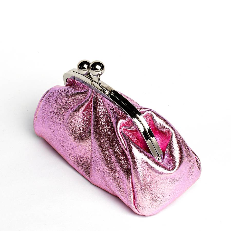 Laura Di Maggio CLUTCH – borsetta in pelle laminata rosa Vendita