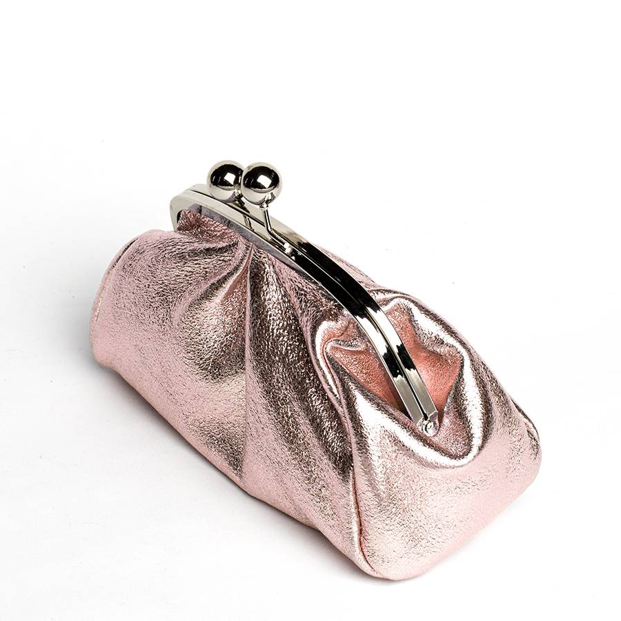 Laura Di Maggio CLUTCH – borsetta in pelle laminata cipria Promozione