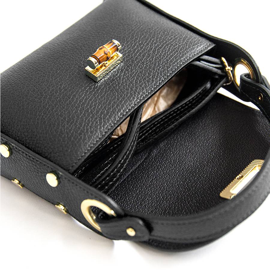 Laura Di Maggio BAMBU’ – borsetta con borchie in pelle nera Shopping Online