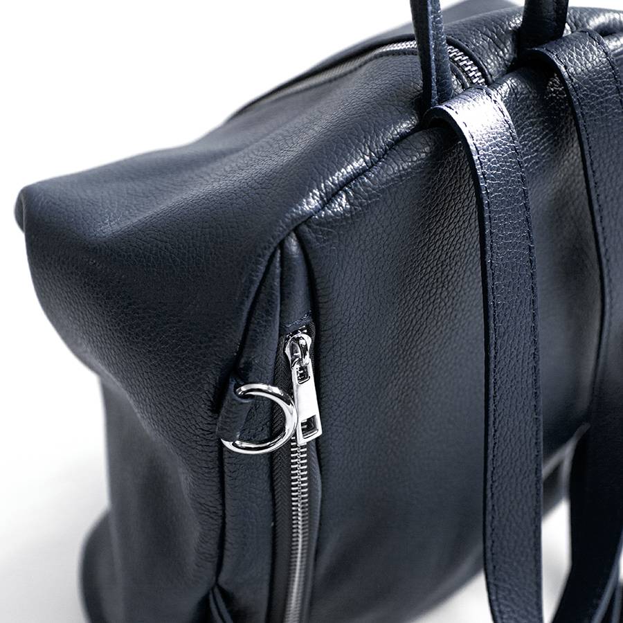 Laura Di Maggio FLIP – Zaino con zip in pelle notte Affare Del Giorno
