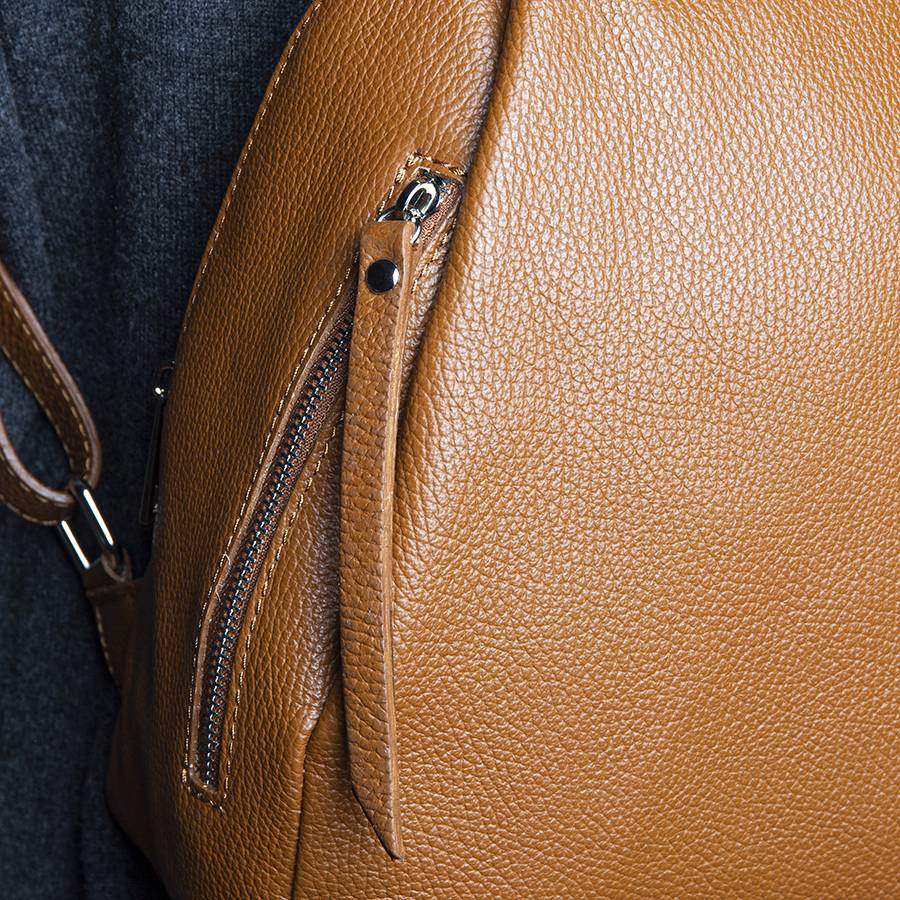 Laura Di Maggio ZIP – zainetto in pelle dollaro cuoio Hotsell