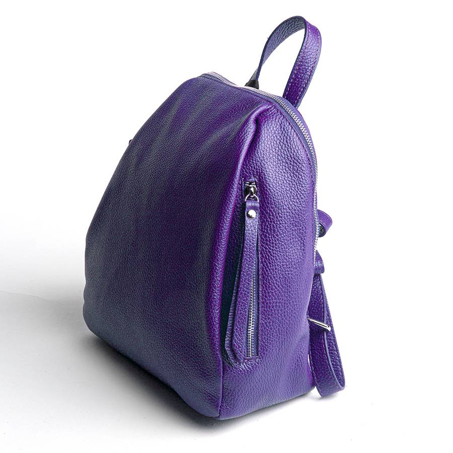 Laura Di Maggio ZIP – zainetto in pelle dollaro viola Vendita Economica