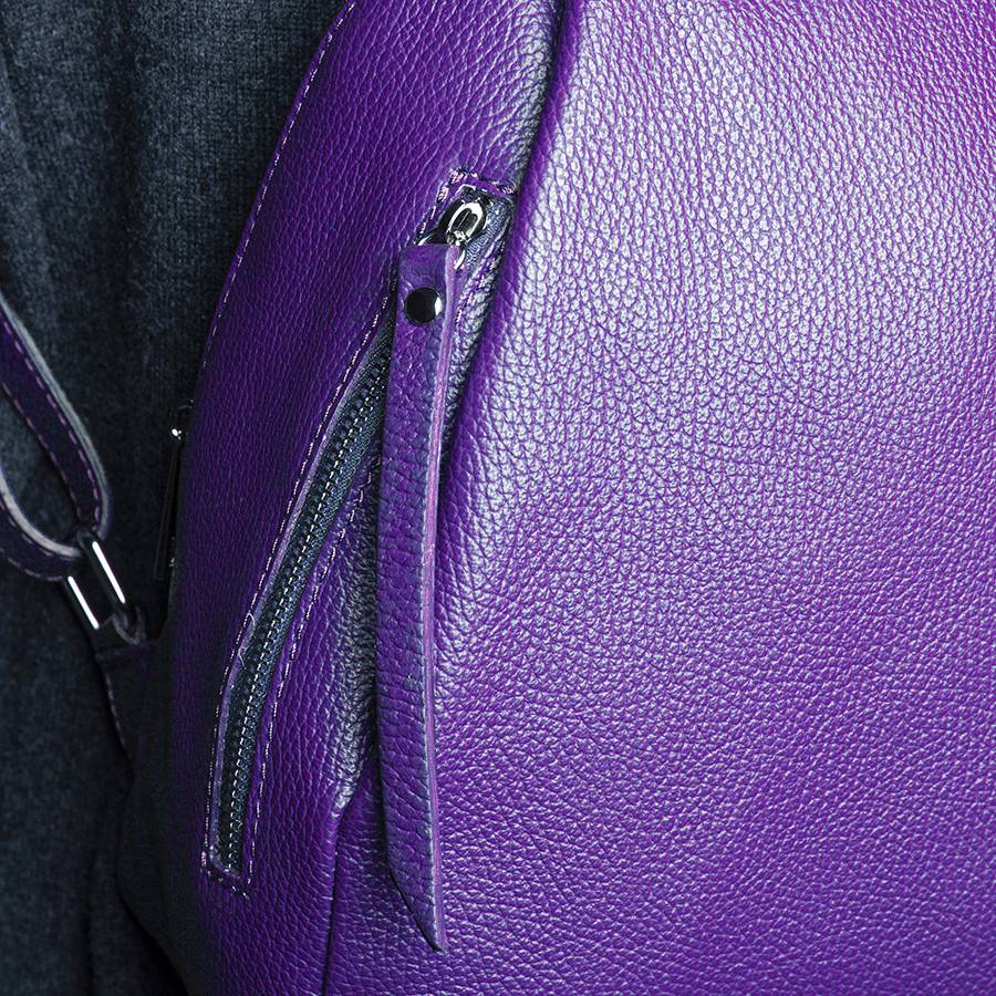 Laura Di Maggio ZIP – zainetto in pelle dollaro viola Vendita Economica