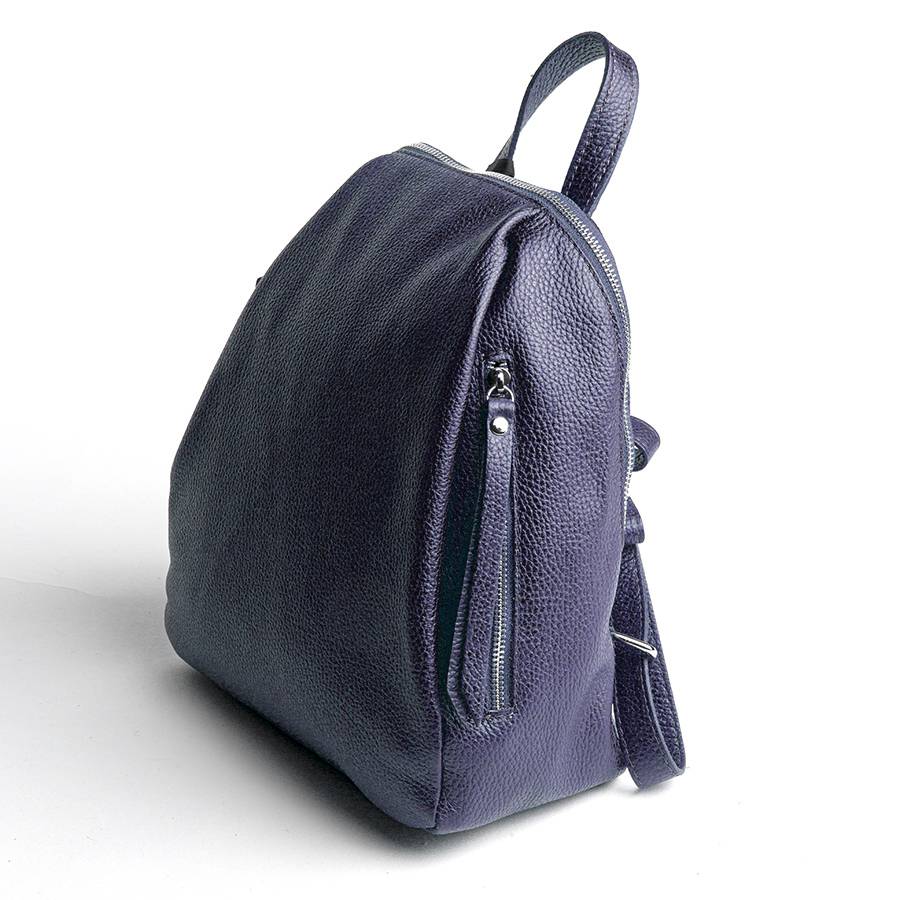 Laura Di Maggio ZIP – zainetto in pelle dollaro blu notte Saldi Di Fabbrica