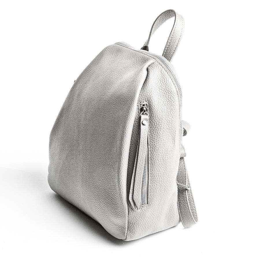 Laura Di Maggio ZIP – zainetto in pelle dollaro latte Vendite Flash