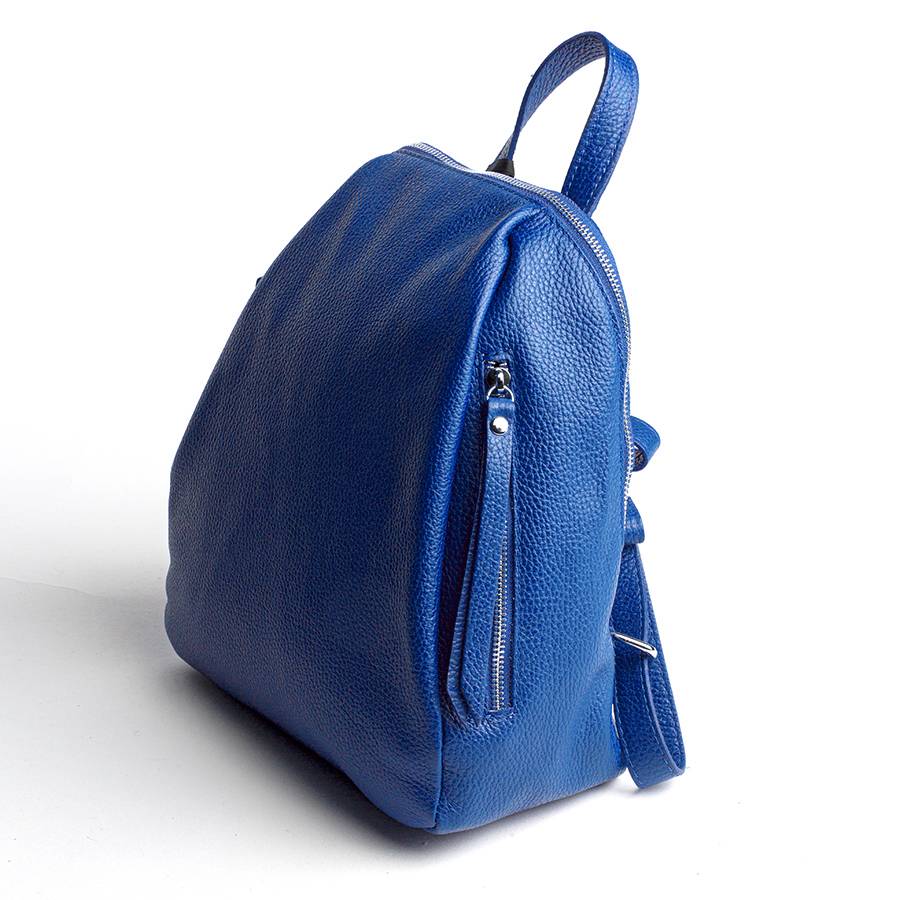 Laura Di Maggio ZIP – zainetto in pelle dollaro blu elettrico In Saldo