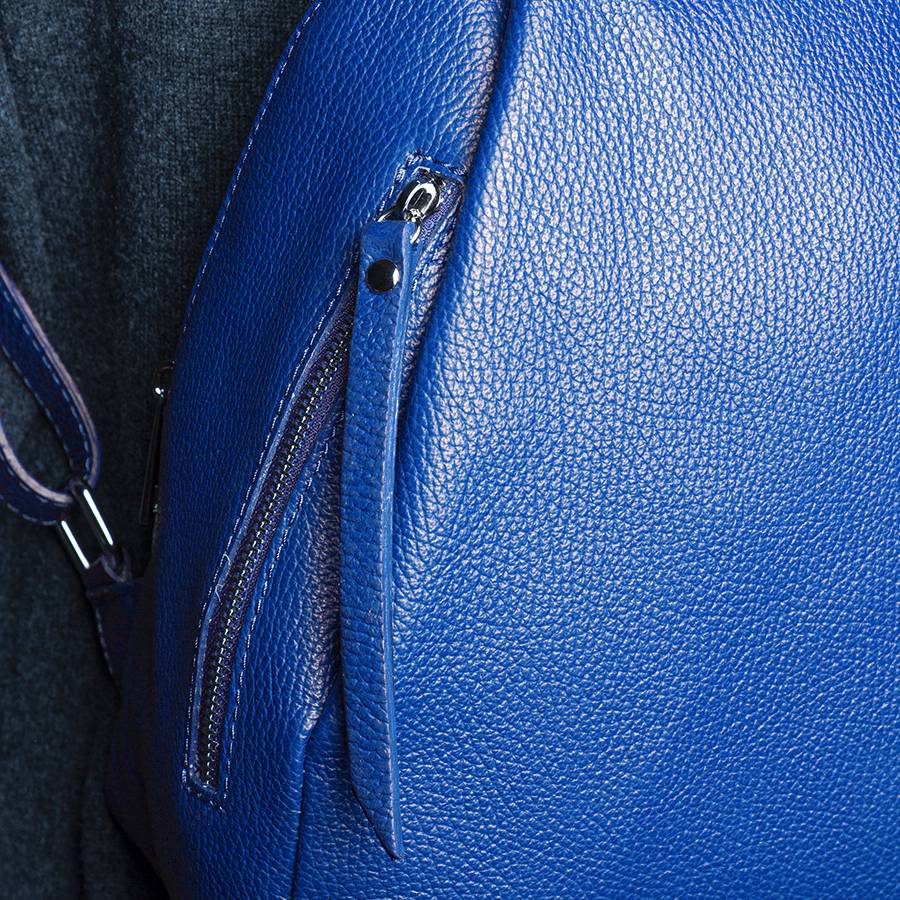 Laura Di Maggio ZIP – zainetto in pelle dollaro blu elettrico In Saldo