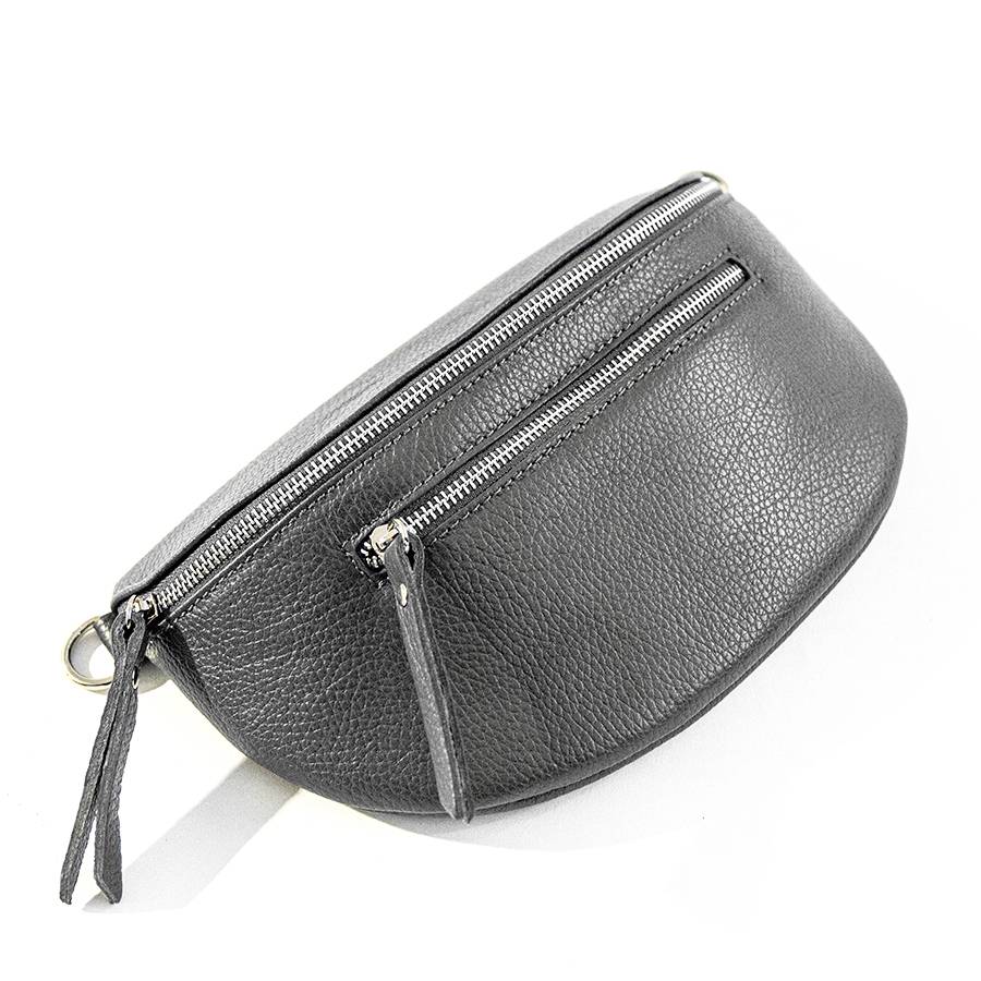 Laura Di Maggio MARSUPIO in pelle dollaro grigio 2025