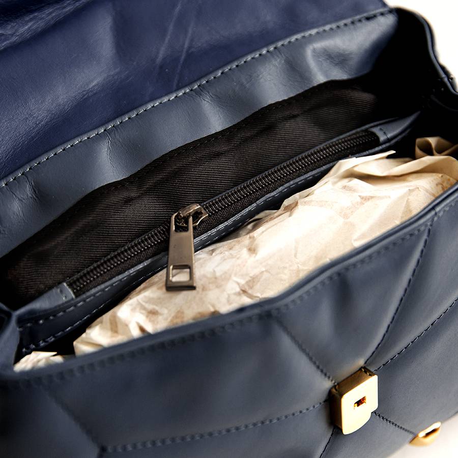 Laura Di Maggio MUSA – borsa in pelle nappa trapuntata con borchie notte Qualità Garantita